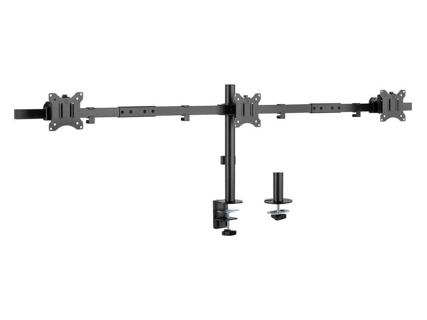 LevelOne Equip 650158 17-32 Articulating Triple Monitor Desk Mount Bra