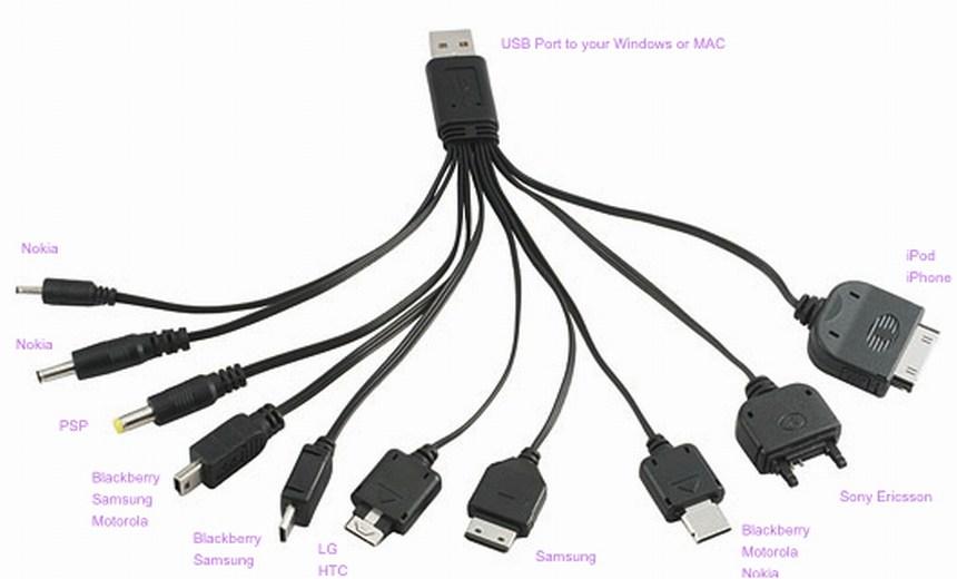 LMS 10-into-1 Multiple Charger & USB Sync Adapter Cable