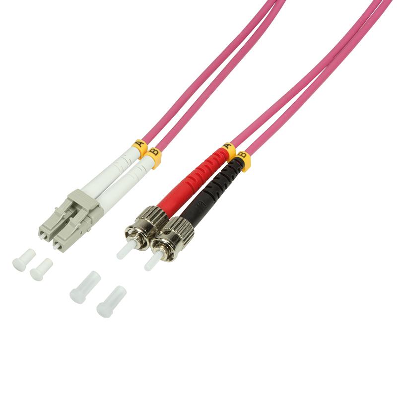 LogiLink LC/ST. 5 m InfiniBand/fibre optic cable Pink