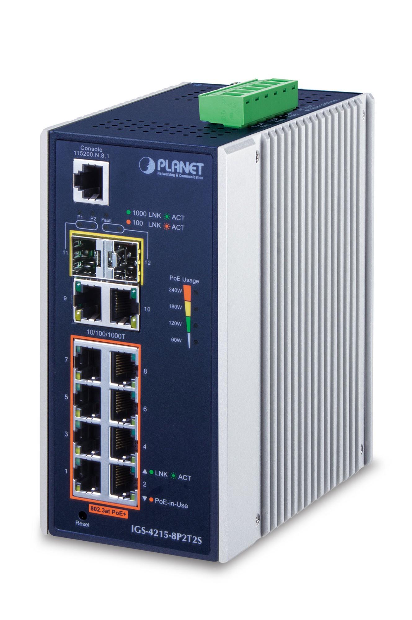 PLANET IGS-4215-8P2T2S network switch Managed L2/L4 Gigabit Ethernet (