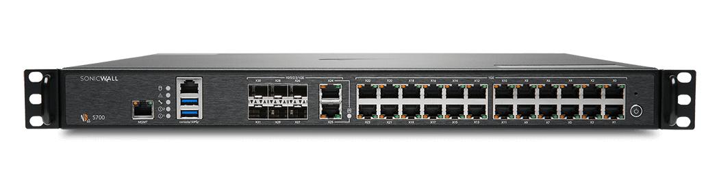 SonicWall NSA 5700 hardware firewall 1U 28 Gbit/s