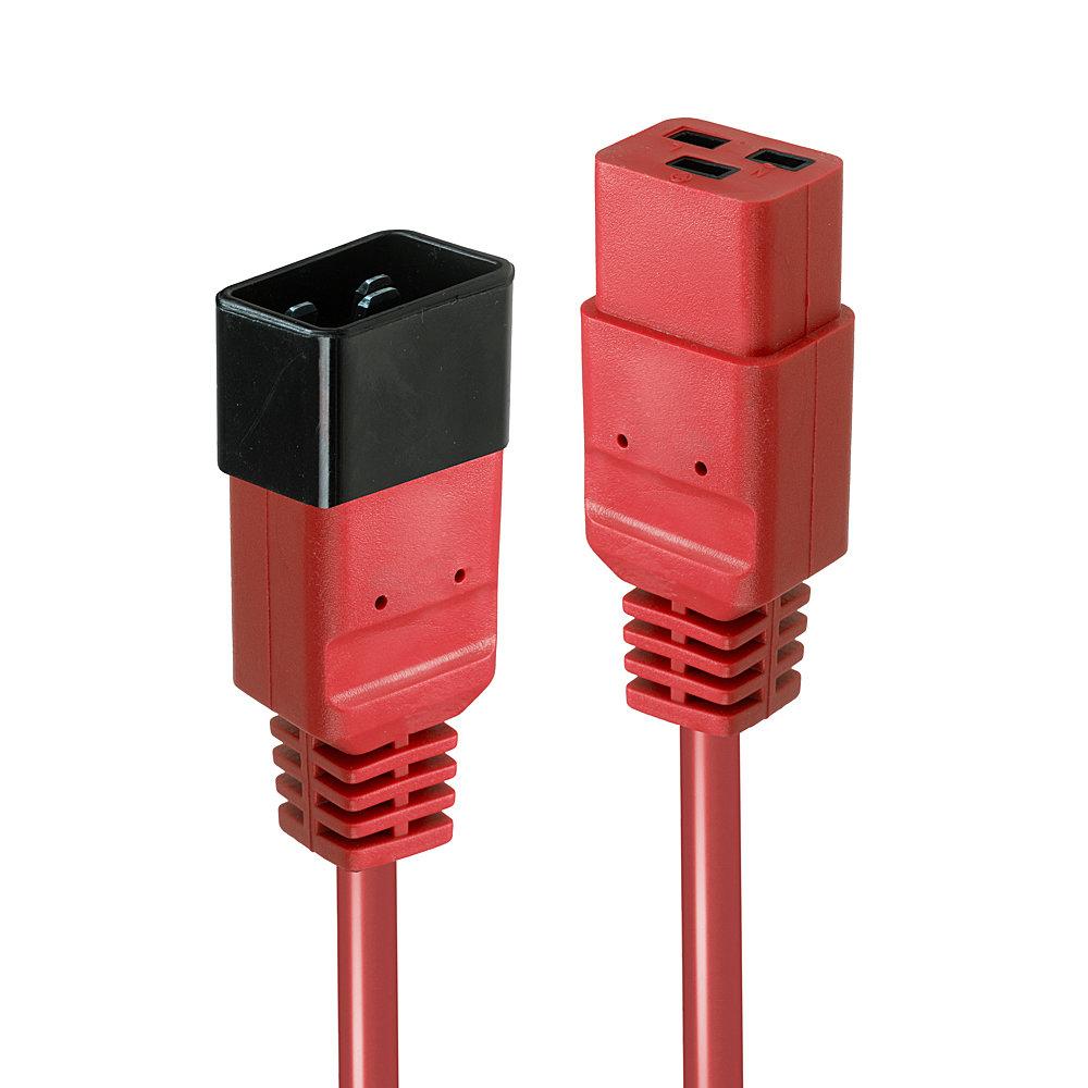 Lindy 2m IEC C19 to C20 Extension. red