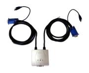 Dynamode 2-Port Pocket KVM + USB1.1 + Audio with Cables KVM switch