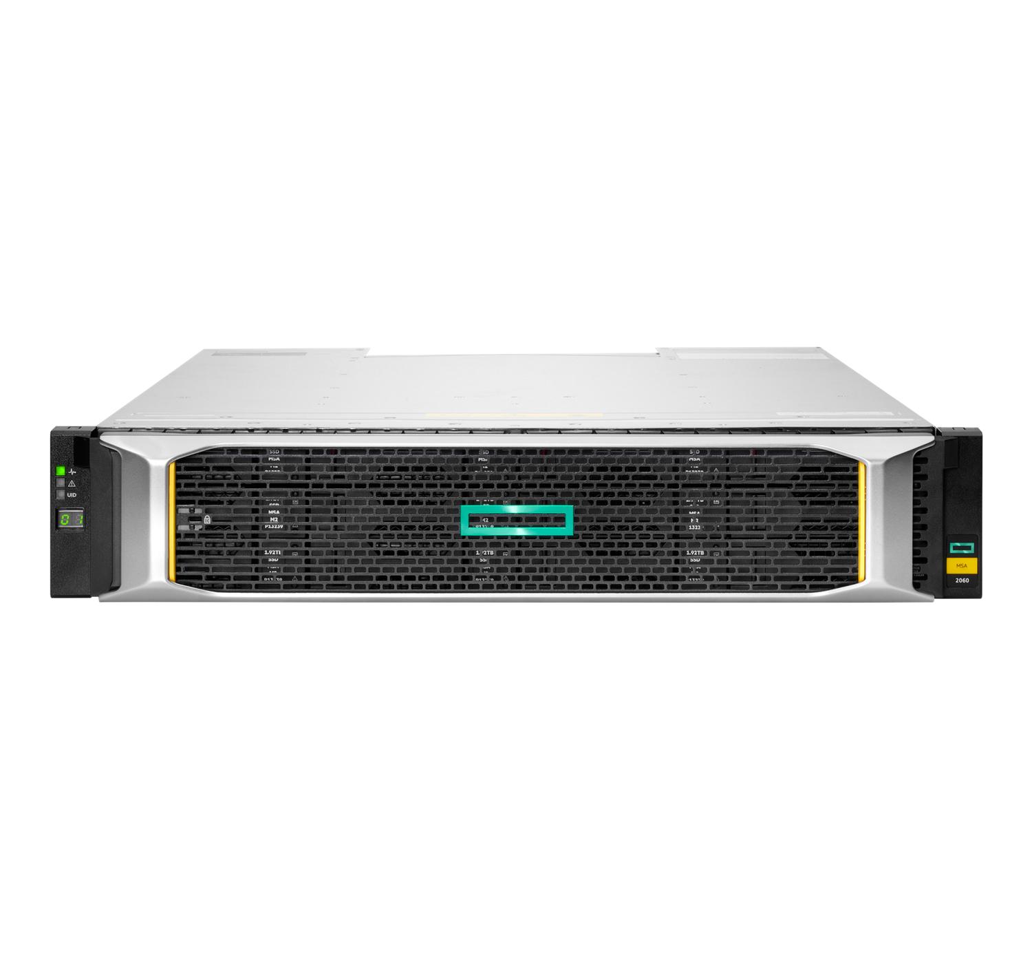 HPE MSA 2060 disk array Rack (2U) Silver. Black