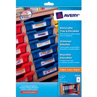 Avery UK Removable Tray & File Labels Removable Labels 155 X 35 Mm White (Pack 64 Labels) - E3214