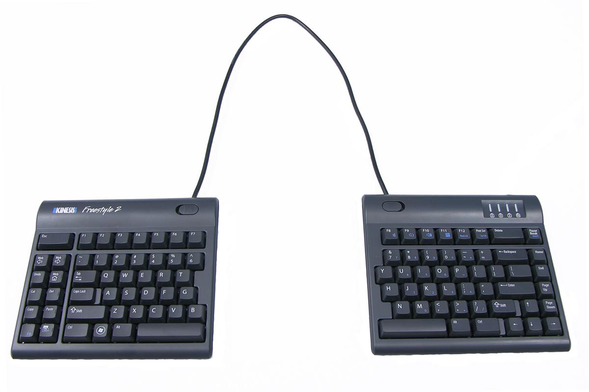 Kinesis Freestyle2 Keyboard With 20 Separation Cable (UK Layout); Dram