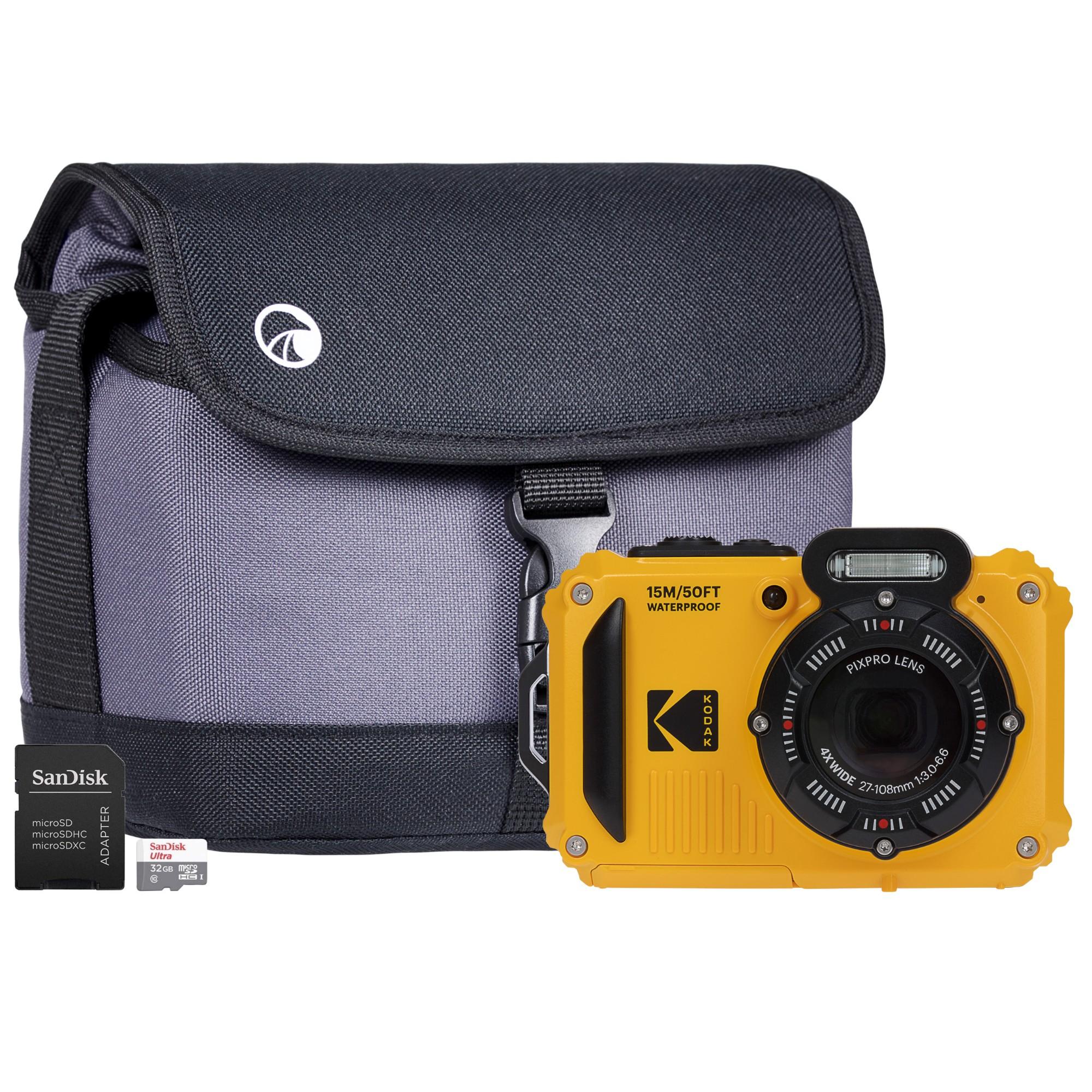 Kodak PIXPRO WPZ2 16MP 4x Zoom Tough Compact Camera - Yellow - Camera