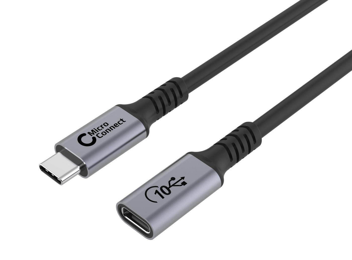 Microconnect USB3.2CC2EX USB cable USB4 Gen 2x2 2 m USB C Black