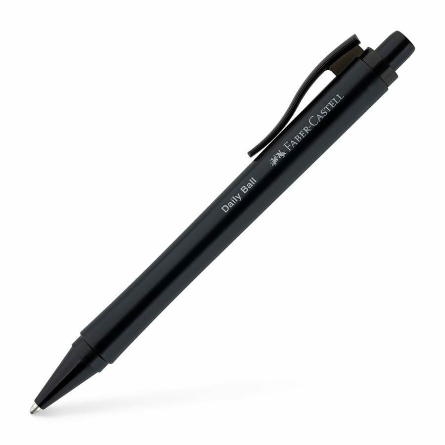 Faber-Castell Ballpoint Pen Daily Ball XB Black 63% Recycled Plastic (Pack 10) - 140690