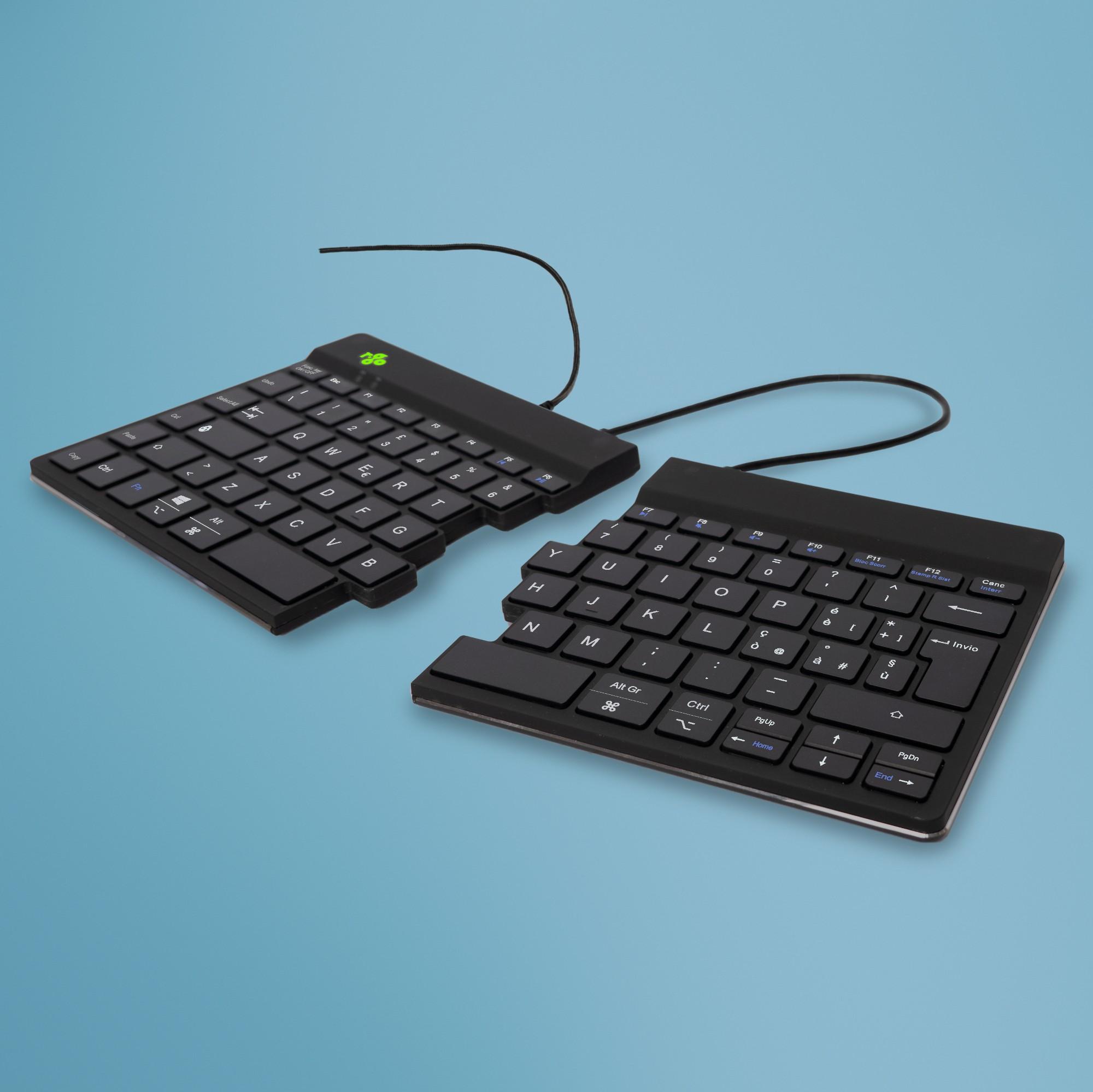 R-Go Tools Ergonomic keyboard R-Go Split Break v2 with break software.