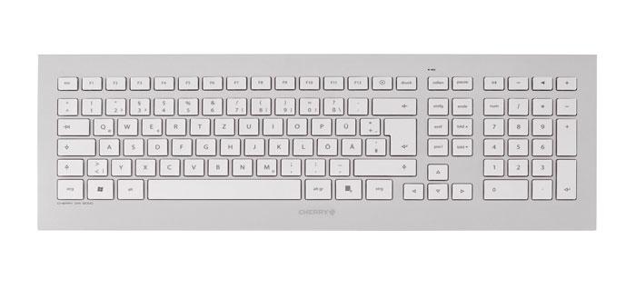 CHERRY DW 8000 keyboard Mouse included RF Wireless Swiss Silver. White