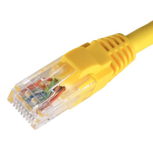 Cablenet 0.5m Cat5e RJ45 Yellow U/UTP LSOH 24AWG Snagless Booted Patch