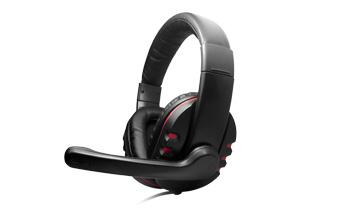 Dynamode DH-878 headphones/headset Wired Head-band Gaming Black. Red