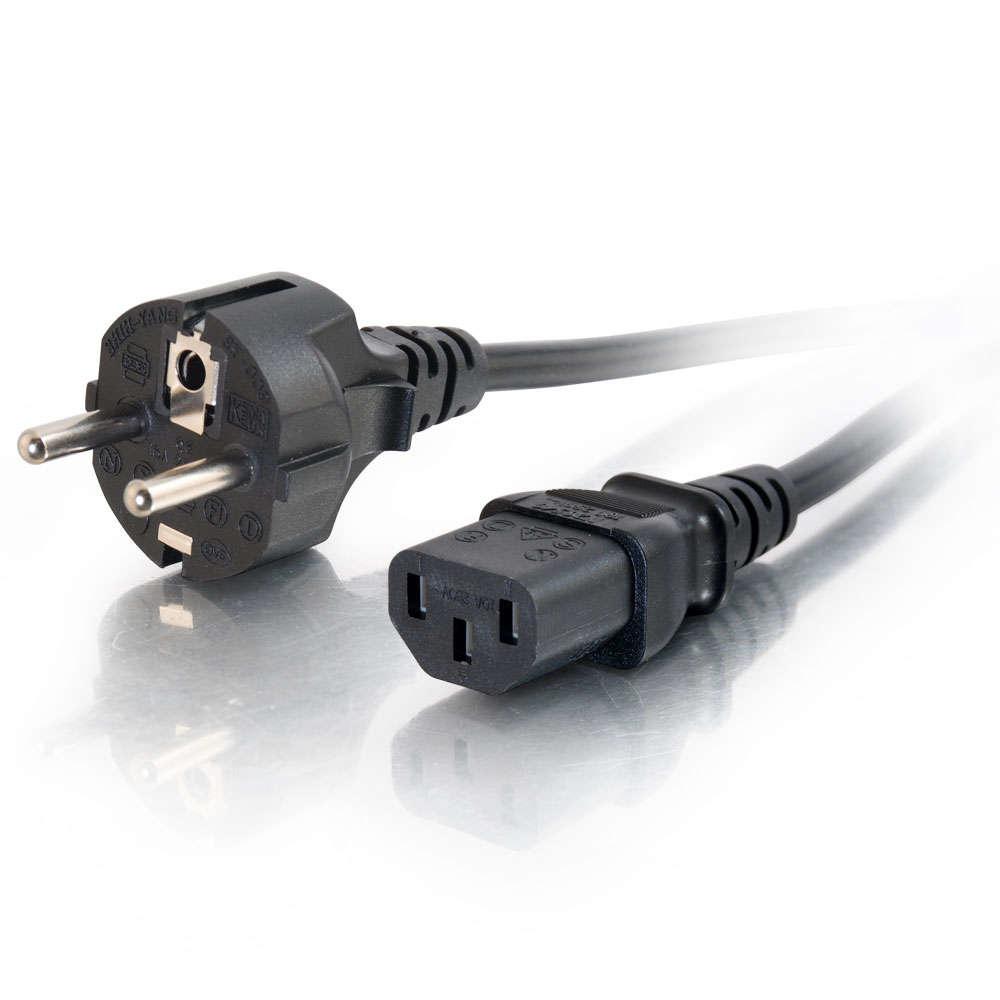 C2G 2m 16 AWG European Power Cord (IEC320C13 To CEE7/7)