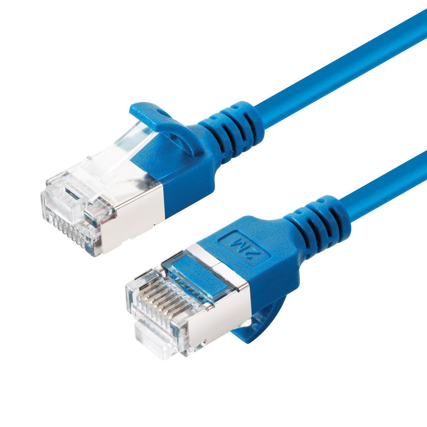 Microconnect V-FTP6A10B-SLIM networking cable Blue 10 m Cat6a U/FTP (S