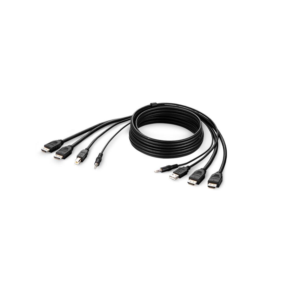 Belkin F1DN2CCBL-HH10t KVM cable Black 3 m