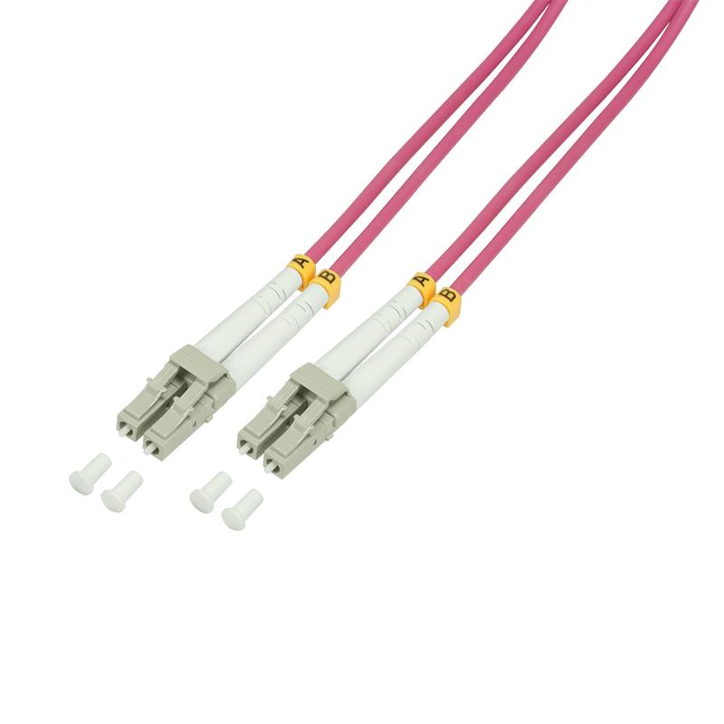 LogiLink 20m. LC - LC fibre optic cable OM4 Violet