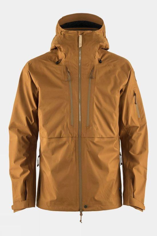 Fjallraven Mens Keb Eco-Shell Jacket Mid Brown Size