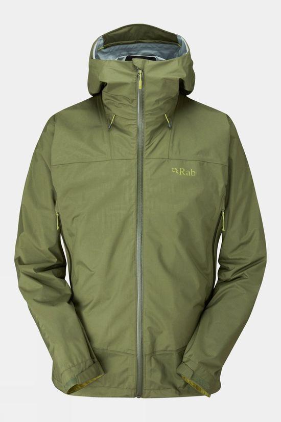 Rab Mens Downpour Plus 2.0 Jacket Mid Green Size