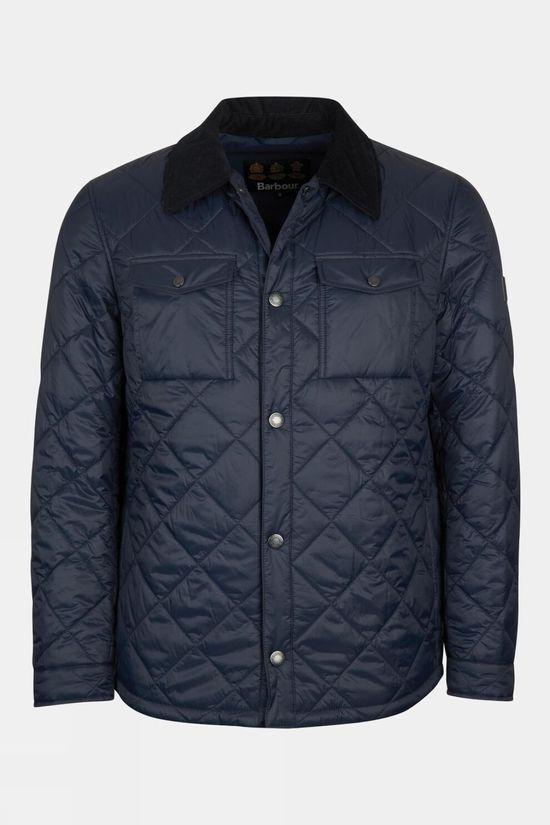 Barbour Mens Shirt Quilted Jacket Navy Size