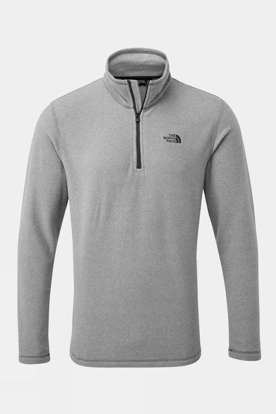 The North Face Mens Cornice II Quarter Zip Fleece Mid Grey Size