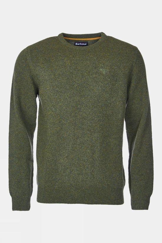 Barbour Mens Tisbury Crew Jumper Dk Green Size