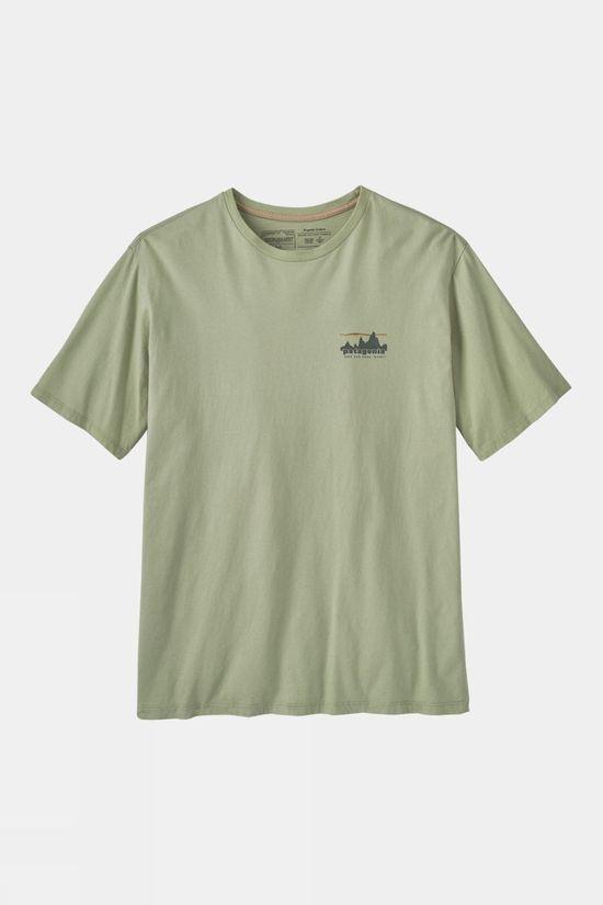 Patagonia Mens 73 Skyline Organic Tee Lt Green Size