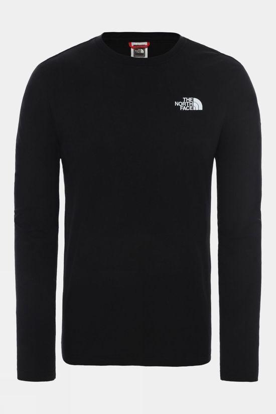 The North Face Mens Long Sleeved Red Box T-Shirt Black Size