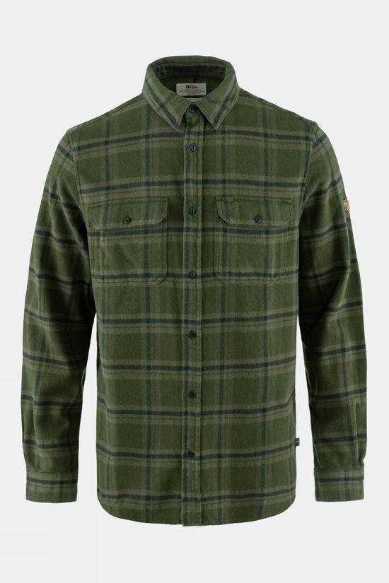 Fjallraven Mens Övik Heavy Flannel Shirt Khaki Size