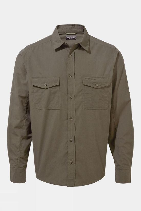 Craghoppers Men's Kiwi Long Sleeved Shirt Woodland Green