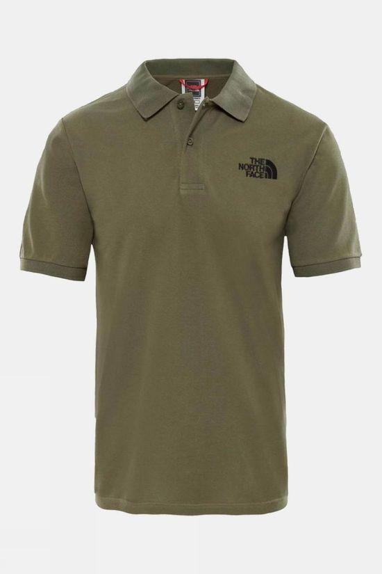 The North Face Mens Piquet Polo Shirt Mid Green Size