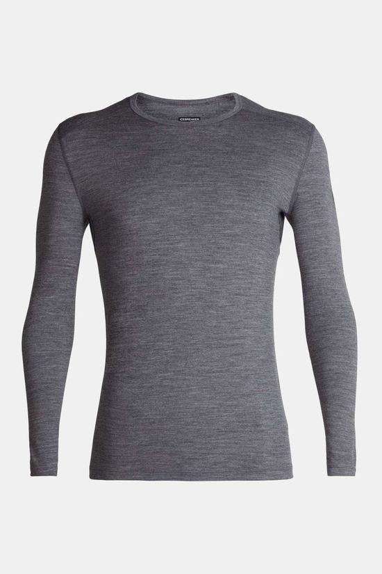 Icebreaker Mens 200 Oasis Long Sleeve Crew Top Mid Grey Size