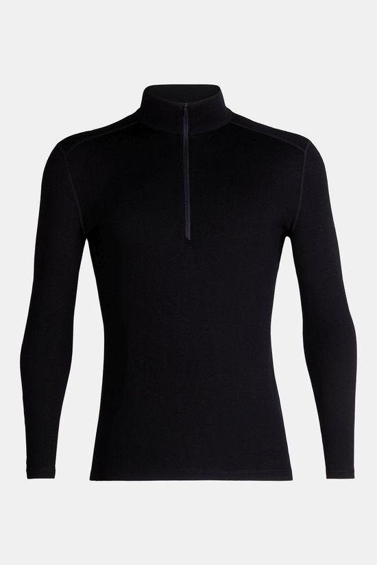 Icebreaker Mens 260 Tech Long Sleeve Half Zip Top Black Size