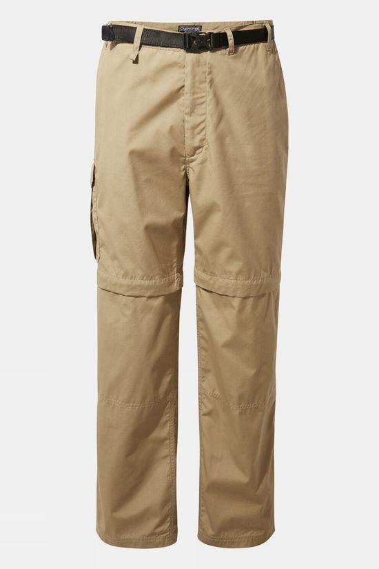 Craghoppers Mens Kiwi Convertible Trousers Lt Brown Size 32L