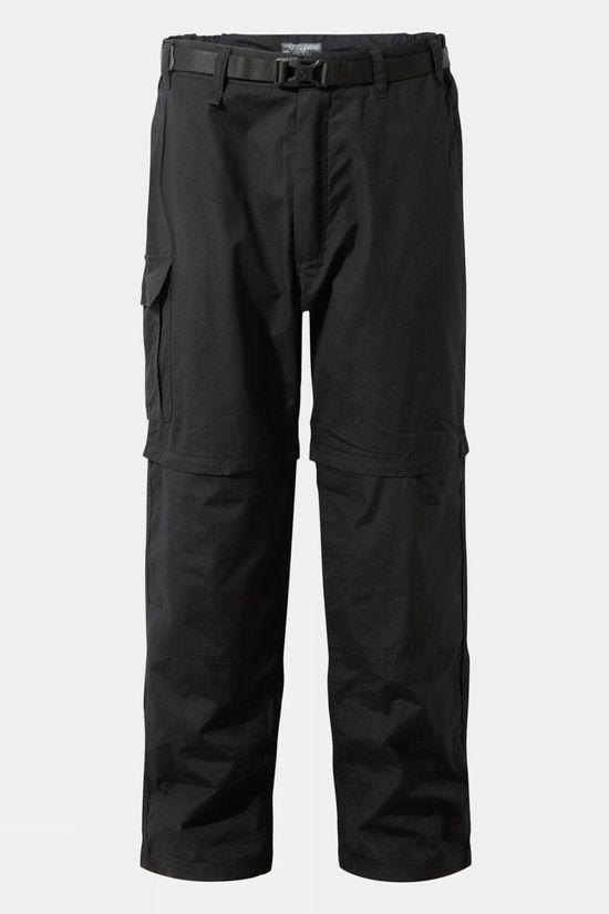 Craghoppers Mens Kiwi Convertible Trousers Black Size 38S