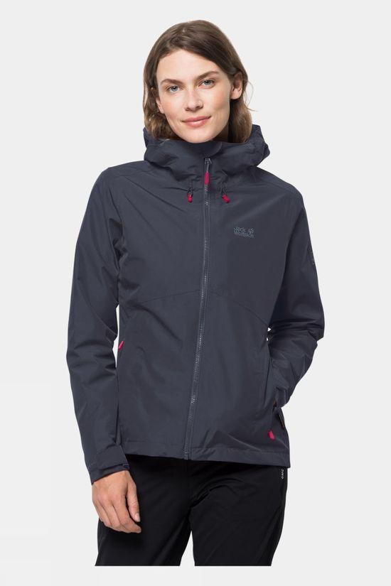 Jack Wolfskin Womens Oban Sky Jacket Mid Grey Size