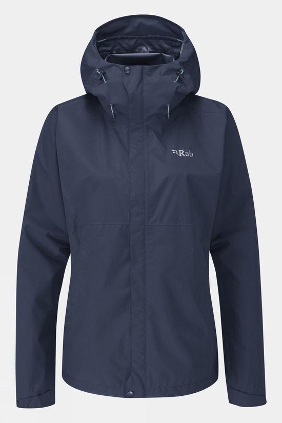 Rab Womens Downpour Eco Jacket Dk Blue Size