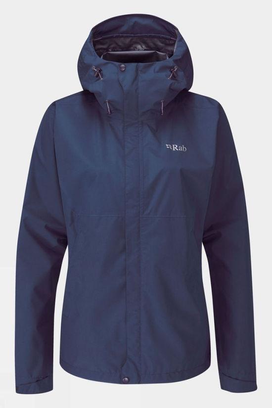 Rab Womens Downpour Eco Jacket Dk Blue Size