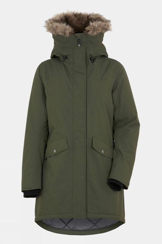 Didriksons Womens Anette Parka Dk Green Size 8