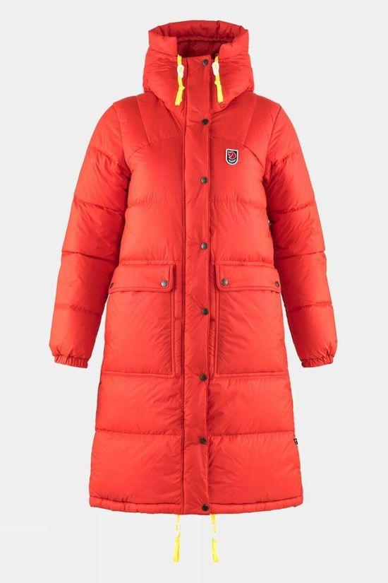 Fjallraven Womens Expedition Long Down Parka Red Size