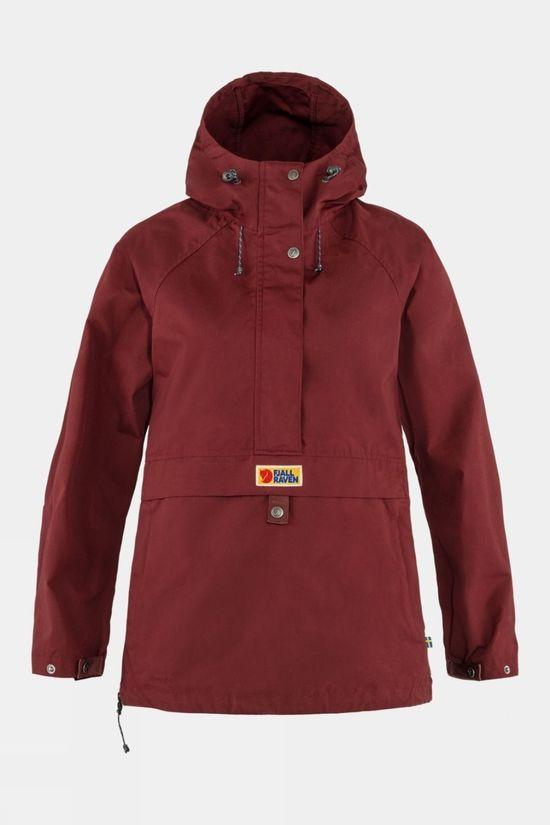 Fjallraven Womens Vardag Anorak Maroon Size