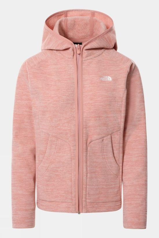 The North Face Womens Nikster Full Zip Hoodie Fleece Jacket Pale Pink Size