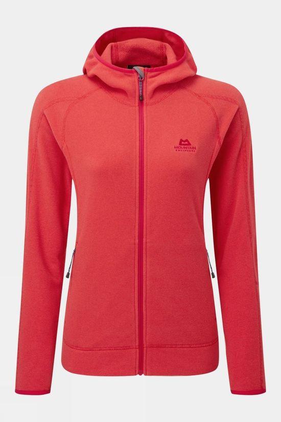 Mountain Equipment Womens Diablo Hooded Fleece Jacket Red Size