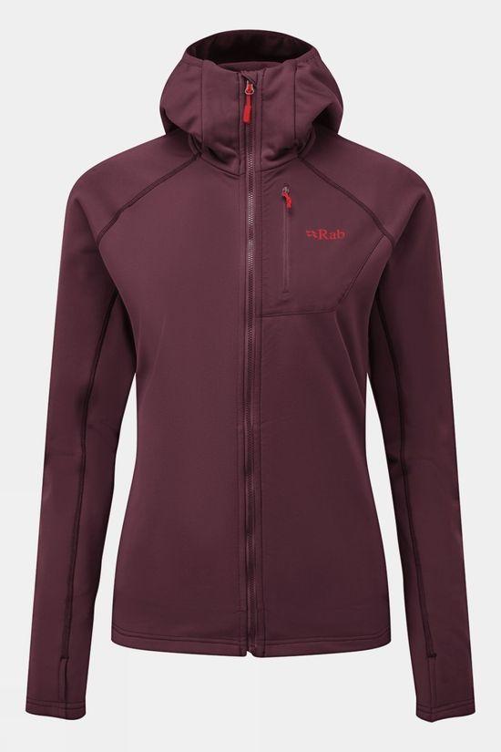 Rab Womens Superflux Hoody Jacket Dark Red Size