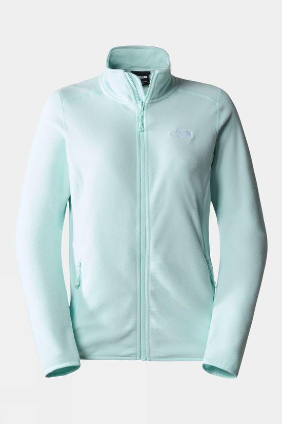 The North Face Womens 100 Glacier Full Zip Fleece Jacket Bright Blue Size