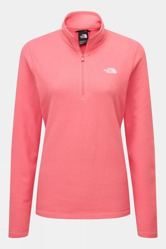 The North Face Womens Cornice II Quarter Zip Fleece Mid Pink Size