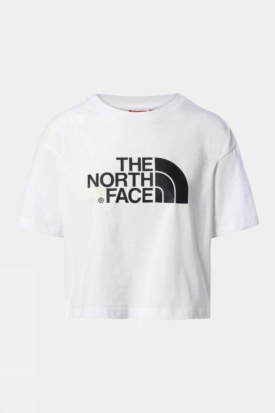 The North Face Womens Easy Cropped T-Shirt White Size