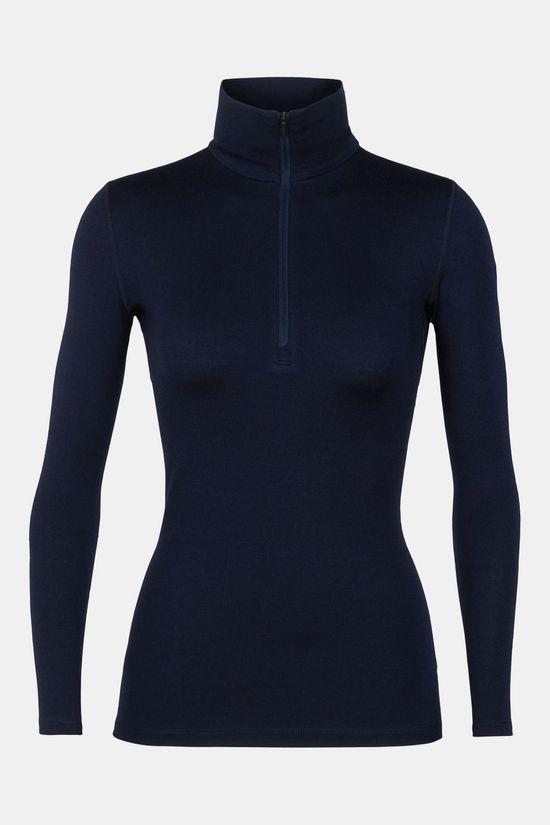 Icebreaker Womens 260 Tech Long Sleeve Half Zip Top Blue Size