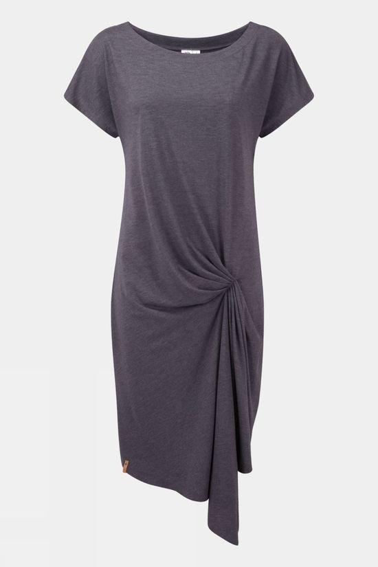 Tentree Womens Gather Dress Mid Grey Size