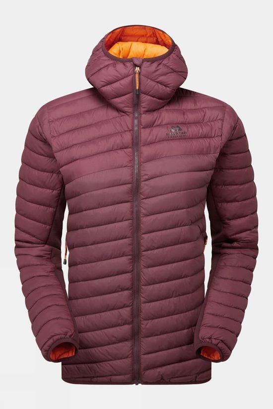 Mountain Equipment Womens Particle Hooded Jacket Dark Red Size